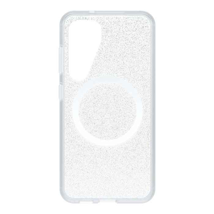 Otterbox React Magnet Qi2 para Samsung Galaxy S25, funda protectora con carga inalámbrica MagSafe, color Stardust transparente y negro, compatible S25, GP-FPS931OBJSW