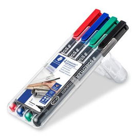Staedtler Lumocolor 313 WP4 Estuche 4 Marcadores Permanentes Punta Superfina 0,4mm Surtidos