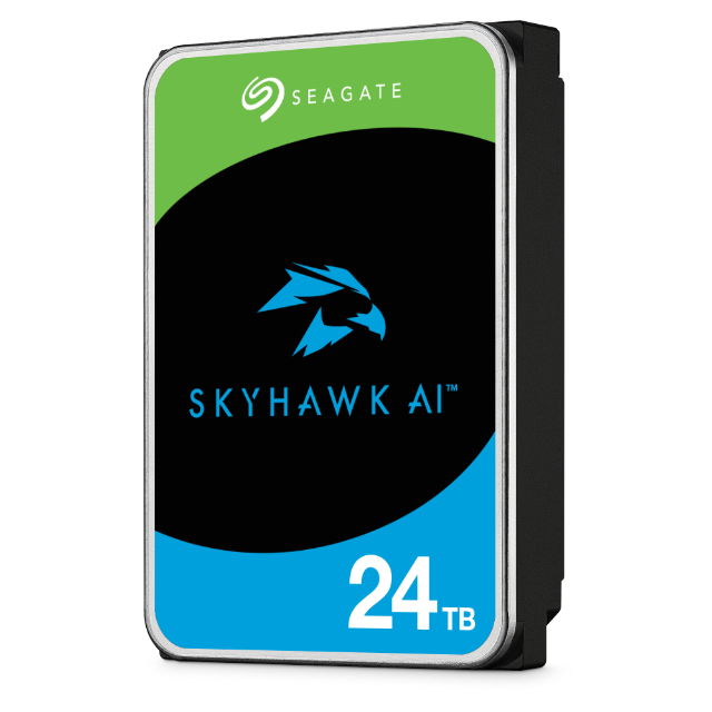 Seagate SkyHawk AI - Disco Duro Interno HDD 24TB para Vigilancia, 3.5", SATA III, 7200 RPM, 256MB Cache, SkyHawk Health Management