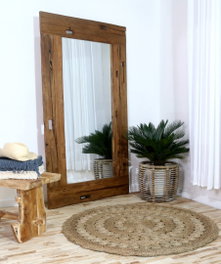Espejo de pie Home ESPRIT Natural madera de teca 100 x 7 x 180 cm