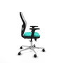 PIQUERAS Y CRESPO Silla de oficina Jorquera con mecanismo Sincro/Traslack Turquesa y Blanco