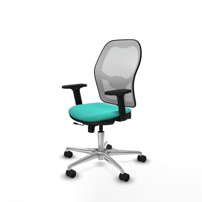 PIQUERAS Y CRESPO Silla de oficina Jorquera con mecanismo Sincro/Traslack Turquesa y Blanco PIQUERAS Y CRESPO Silla de oficina Jorquera con mecanismo Sincro/Traslack Turquesa y Blanco