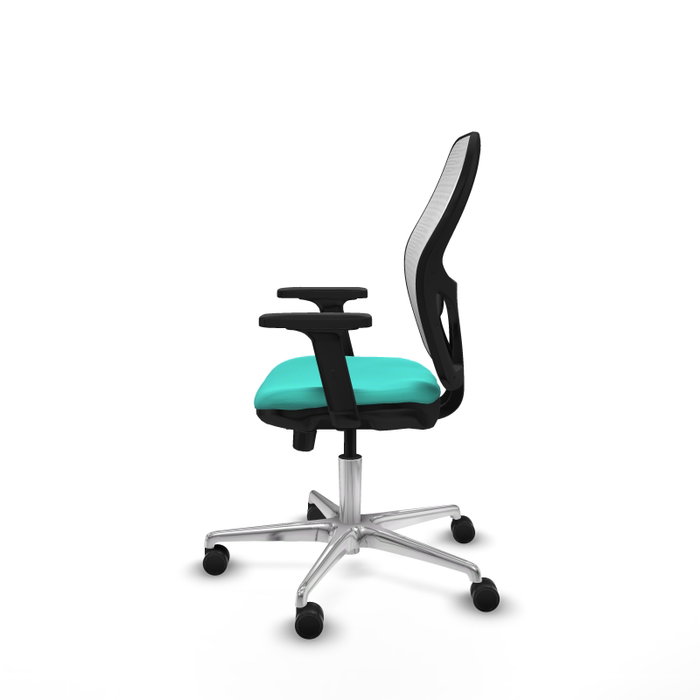 PIQUERAS Y CRESPO Silla de oficina Jorquera con mecanismo Sincro/Traslack Turquesa y Blanco PIQUERAS Y CRESPO Silla de oficina Jorquera con mecanismo Sincro/Traslack Turquesa y Blanco