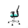 PIQUERAS Y CRESPO Silla de oficina Jorquera con mecanismo Sincro/Traslack Turquesa y Blanco