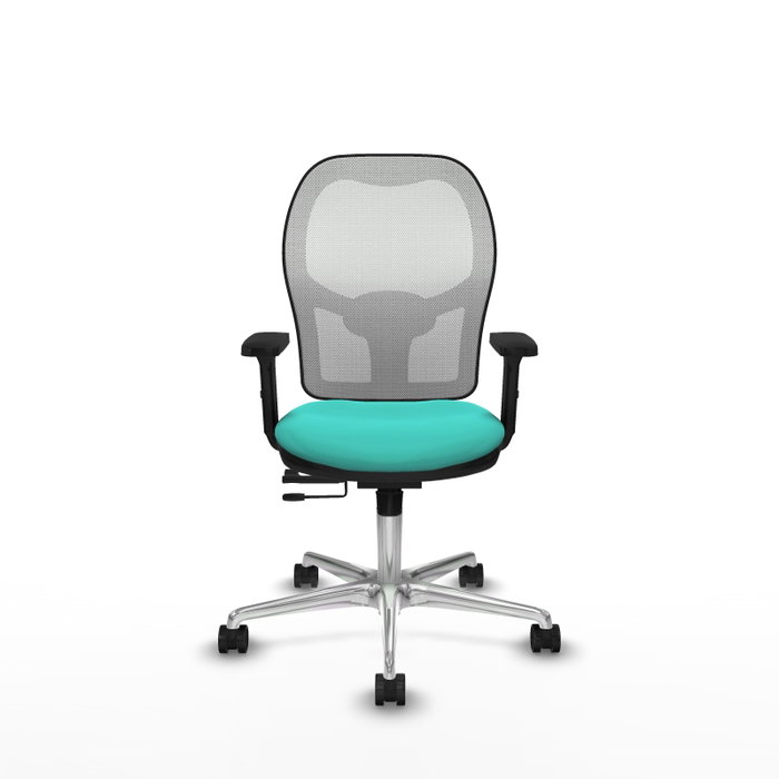 PIQUERAS Y CRESPO Silla de oficina Jorquera con mecanismo Sincro/Traslack Turquesa y Blanco PIQUERAS Y CRESPO Silla de oficina Jorquera con mecanismo Sincro/Traslack Turquesa y Blanco