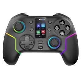 Mars Gaming MGP-V3 Gamepad Inalámbrico Multiplataforma con Pantalla LCD, Hall Effect y ARGB para Switch, PC, Android, iOS | Hasta 9h Autonomía