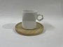 DKD Home Decor Set de café de 6 piezas de porcelana blanco moderno