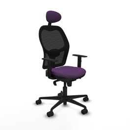 PIQUERAS Y CRESPO Silla de oficina Jorquera Morado y Negro con Mecanismo Sincro