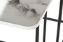 DKD Home Decor Mesita Auxiliar Set de 2 Blanco Negro 43 x 49 x 51 cm