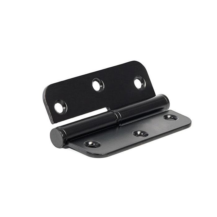 HERRAJES ALK Pernio Inoxidable Canto Redondo 90-65-2,5 Derecha Negro