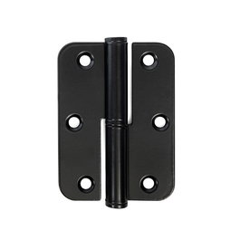 HERRAJES ALK Pernio Inoxidable Canto Redondo 90-65-2,5 Derecha Negro