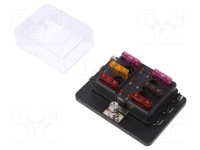 4CARMEDIA Divisor de alimentación con fusible ATO y pantalla LED