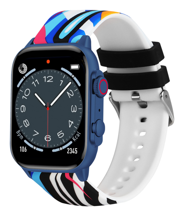 TREVI T-FIT 458 A Reloj Inteligente 4,95 cm (1.95") AMOLED 410 x 502 Pixeles Azul Resistente al Agua IP68 Monitor Frecuencia Cardíaca Bluetooth 5.0