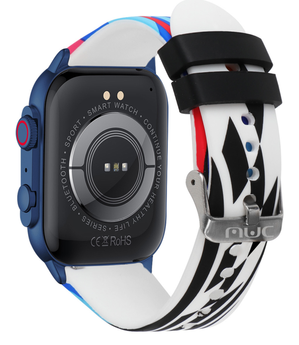 TREVI T-FIT 458 A Reloj Inteligente 4,95 cm (1.95") AMOLED 410 x 502 Pixeles Azul Resistente al Agua IP68 Monitor Frecuencia Cardíaca Bluetooth 5.0