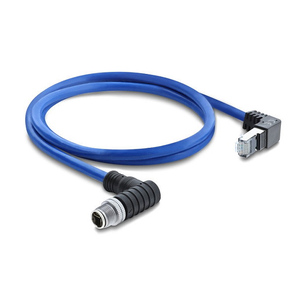 DeLOCK Cable de red M12 X-codificado 8 pin a RJ45, 1 m, Azul DeLOCK Cable de red M12 X-codificado 8 pin a RJ45, 1 m, Azul