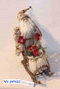 DKD Home Decor Figura Navidad Tradicional Rojo Gris Poliester Madera Papa Noel 22 x 48 x 42 cm