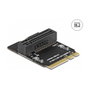 DeLOCK 64137 Adaptador M.2 key A+E a ranura key M acodado con soporte