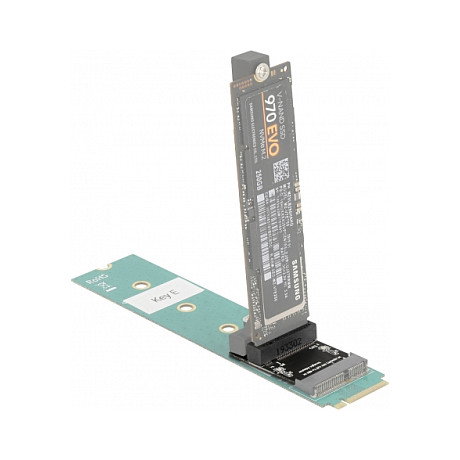 DeLOCK 64137 Adaptador M.2 key A+E a ranura key M acodado con soporte
