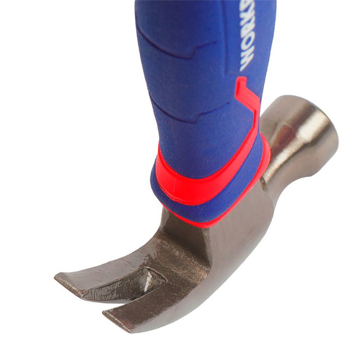 Workpro Martillo de Carpintero Mini, Cabeza de Acero al Carbono Forjado 225g, Mango Fibra de Vidrio, Empuñadura Goma Texturizada para Agarre Antivibraciones