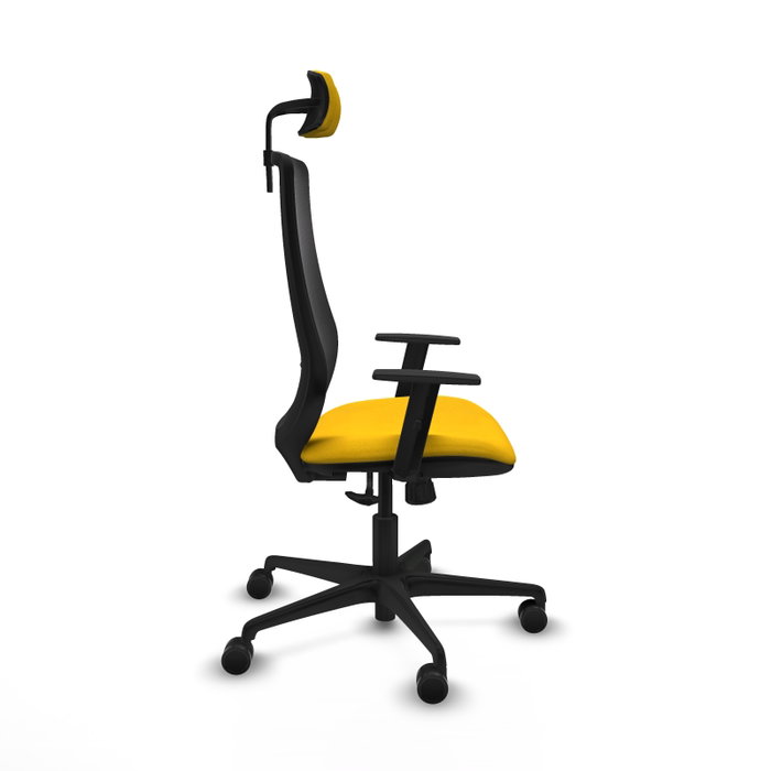 PIQUERAS Y CRESPO Silla de oficina Mardos Amarillo y Negro