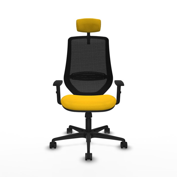 PIQUERAS Y CRESPO Silla de oficina Mardos Amarillo y Negro