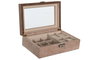 DKD Home Decor Joyero PU 16x25x7,5 Corcho Natural Melocotón