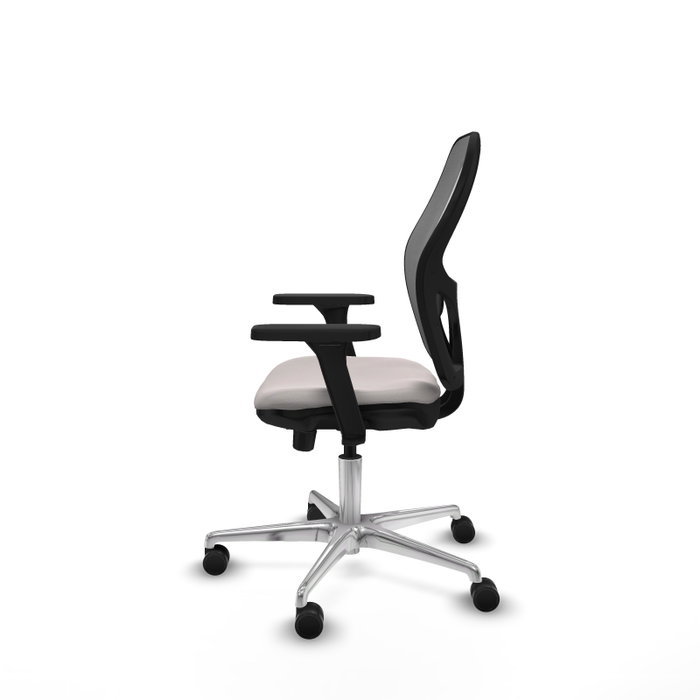 PIQUERAS Y CRESPO Silla de oficina Jorquera con mecanismo Sincro/Traslack, Blanco y Gris