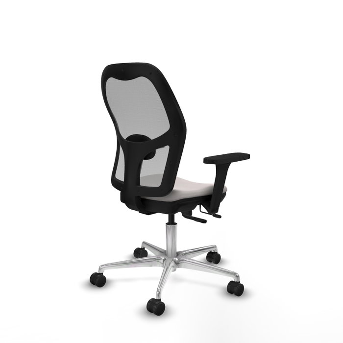 PIQUERAS Y CRESPO Silla de oficina Jorquera con mecanismo Sincro/Traslack, Blanco y Gris