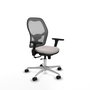 PIQUERAS Y CRESPO Silla de oficina Jorquera con mecanismo Sincro/Traslack, Blanco y Gris