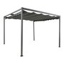 Pérgola para exterior color antracita 3 x 3 x 2,20 m de aluminio