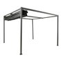 Pérgola para exterior color antracita 3 x 3 x 2,20 m de aluminio
