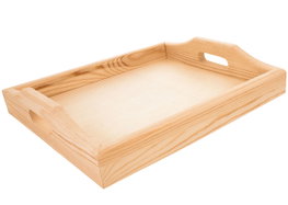 Innspiro Bandeja de madera de pino macizo 40x30x4 cm