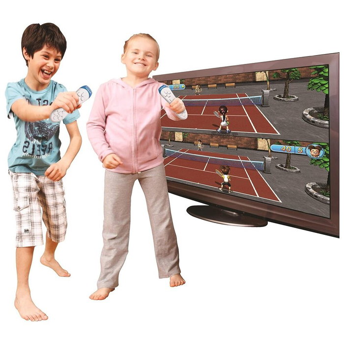 LEXIBOOK Consola de videojuegos con 200 juegos integrados, 2 mandos inalámbricos, conexión RCA y HDMI, multijugador LEXIBOOK Consola de videojuegos con 200 juegos integrados, 2 mandos inalámbricos, conexión RCA y HDMI, multijugador