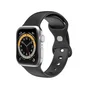 Celly Correa de Silicona para Apple Watch Series 38/40/41 mm y 42/44/45 mm, Color Negro, Cierre con Pasador y Doble Hebilla