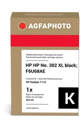 Agfa Photo Compatible con HP 302 XL Negro Cartucho de Tinta Original