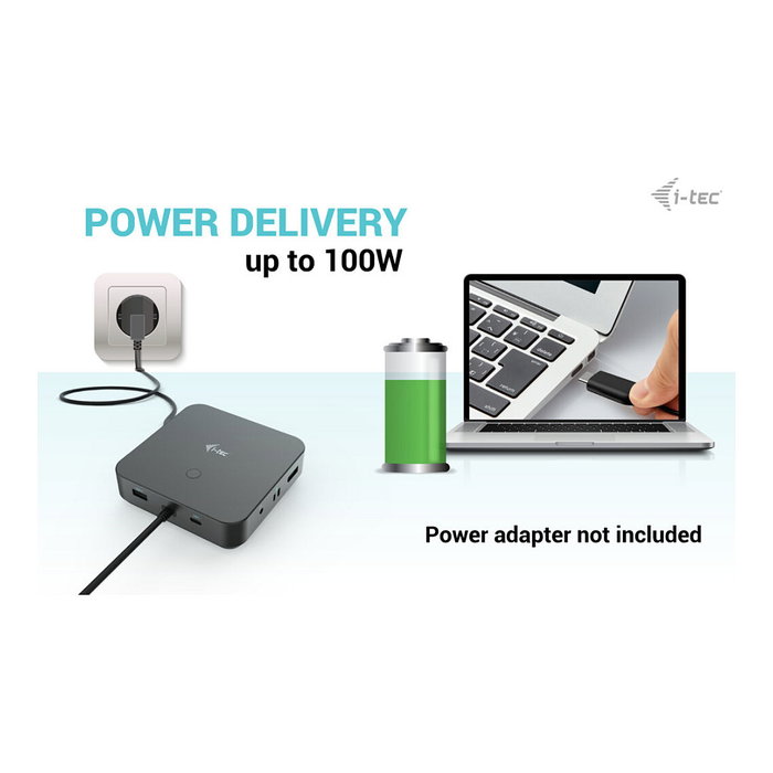 I-Tec Docking Station USB-C con HDMI Dual, DisplayPort y Carga Rápida Power Delivery 100W I-Tec Docking Station USB-C con HDMI Dual, DisplayPort y Carga Rápida Power Delivery 100W