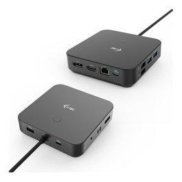 I-Tec Docking Station USB-C con HDMI Dual, DisplayPort y Carga Rápida Power Delivery 100W