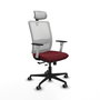 PIQUERAS Y CRESPO Silla de oficina Haches con mecanismo Sincro/Traslack Granate y Blanco