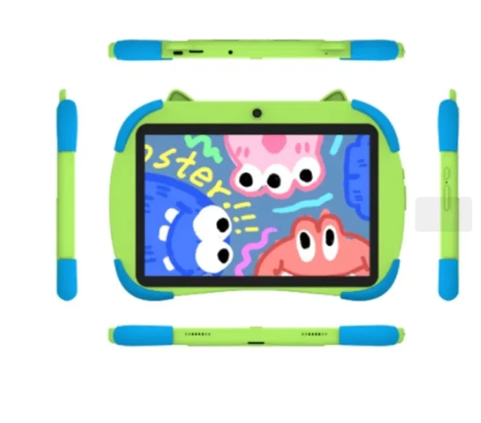 Qubo TKIDS-100 Tablet Android 10.1" IPS, 4 GB RAM + 64 GB, Pantalla 1280x800, Android 11, Resistente IP54 para Niños, Verde - Incluye Funda