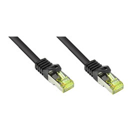 GoodConnections Cable de Red RJ45 Cat 7 S/FTP 20m Negro - Blindaje Total, 600 MHz, 10 Gbit/s, Contactos Dorados, Libre de Halógenos