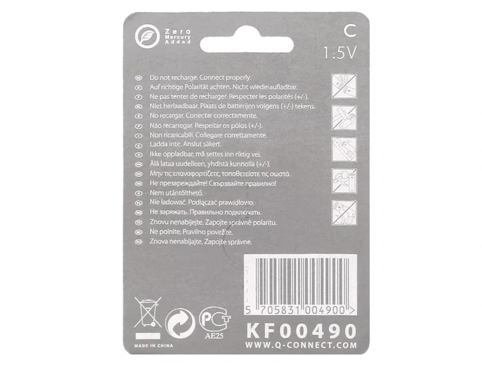 Q-connect Pilas Alcalinas Larga Duración Blister 2 Unidades