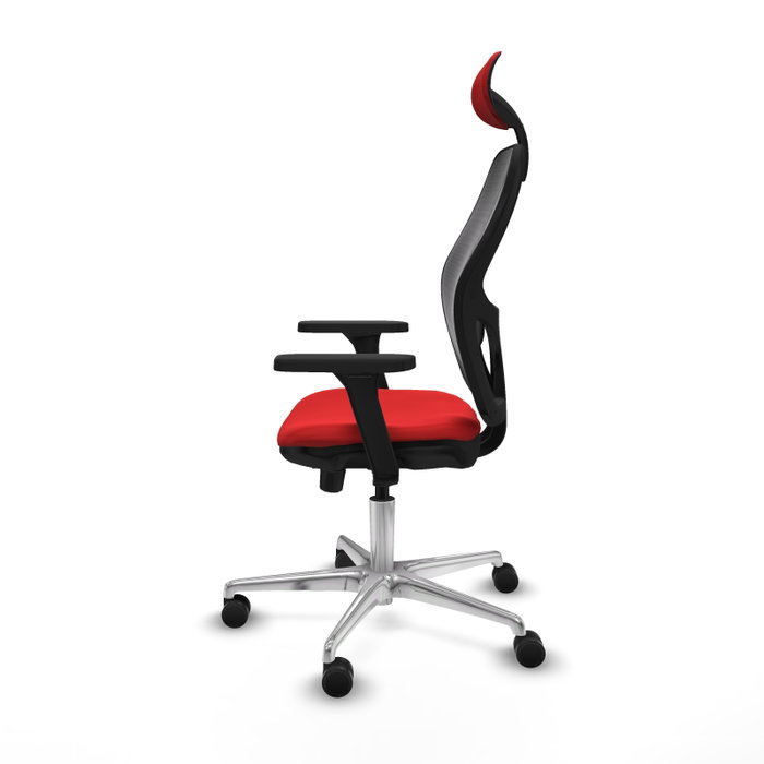 PIQUERAS Y CRESPO Silla de Oficina Jorquera con Mecanismo Sincro/Traslack Rojo y Negro