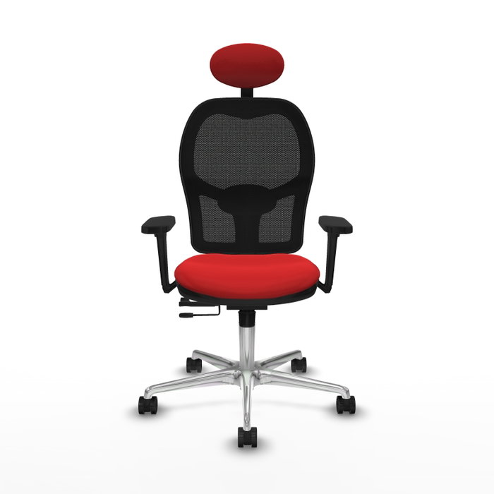 PIQUERAS Y CRESPO Silla de Oficina Jorquera con Mecanismo Sincro/Traslack Rojo y Negro