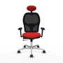 PIQUERAS Y CRESPO Silla de Oficina Jorquera con Mecanismo Sincro/Traslack Rojo y Negro