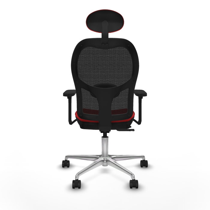 PIQUERAS Y CRESPO Silla de Oficina Jorquera con Mecanismo Sincro/Traslack Rojo y Negro