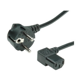 ROLINE Cable de alimentación 19.08.1118, CEE7/7 a C13 acoplador, 1,8 m, Negro