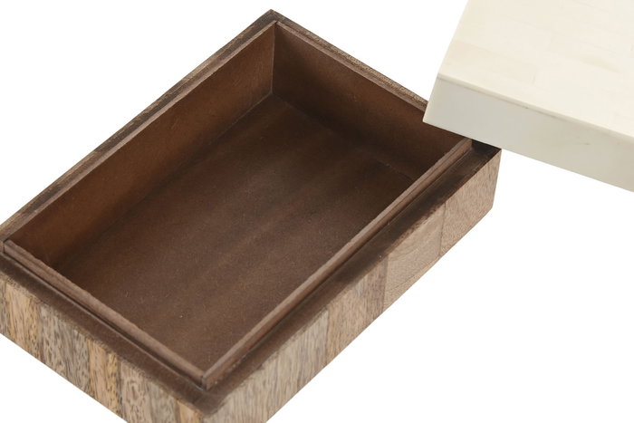 DKD Home Decor Joyero Moderno Blanco Natural Mango Resina Set de 2 Piezas 18 x 13 x 7.5 cm DKD Home Decor Joyero Moderno Blanco Natural Mango Resina Set de 2 Piezas 18 x 13 x 7.5 cm