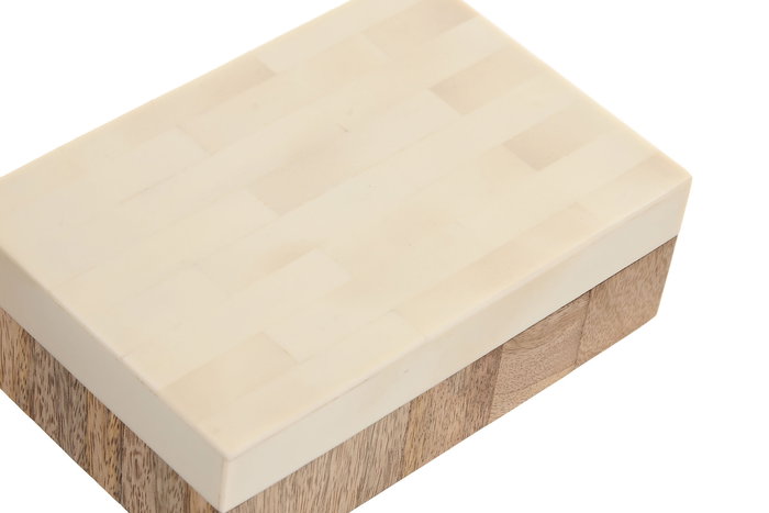 DKD Home Decor Joyero Moderno Blanco Natural Mango Resina Set de 2 Piezas 18 x 13 x 7.5 cm DKD Home Decor Joyero Moderno Blanco Natural Mango Resina Set de 2 Piezas 18 x 13 x 7.5 cm