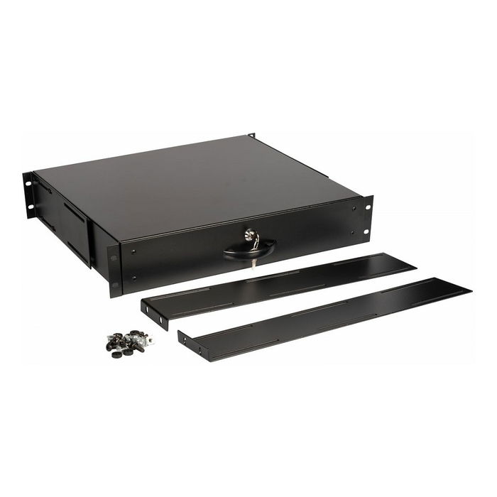 EQUIP EZD-2-B Cajón para Rack 2U 19" Negro, Cerrable