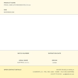 Edm Pincel redondo cabo lata n°8 de 4,5 mm